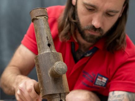 Shipwright working