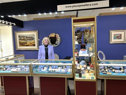 Plaza jewellery stand at Classic Antique Fair at Farnborough International Exhibition & Conference Centre