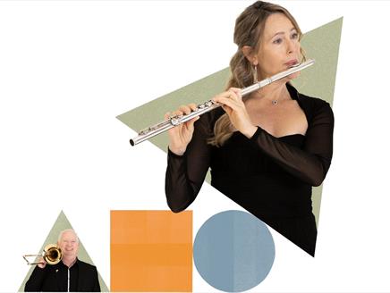 Poster image for Piano Pyrotechnics by the Bournemouth Symphony Orchestra featuring two musicians and their instruments