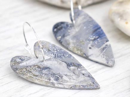 Photograph of 'Luna' earrings by Hotwalls Studios artist 26th of May