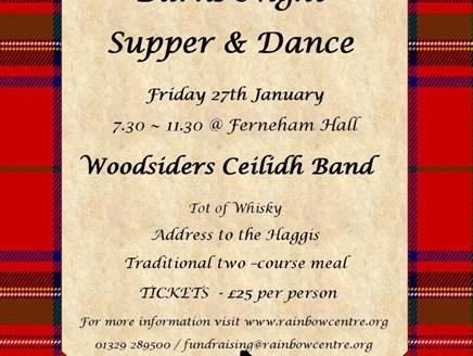 Burns Night Supper & Dance at Fernham Hall