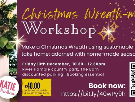Christmas Wreath Making Workshop at the Barn, River Hamble Country Park