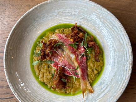 Red Mullet with Red Lentil Dhal