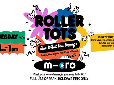 Poster for roller tots sessions.