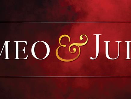 Romeo and Juliet text on red background