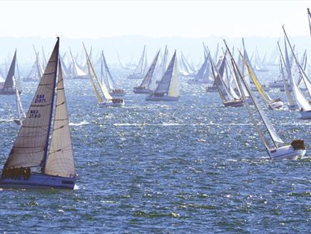 Round the Island Race from Hurst Castle