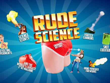 Poster for Rude Science at Portsmouth Guildhall