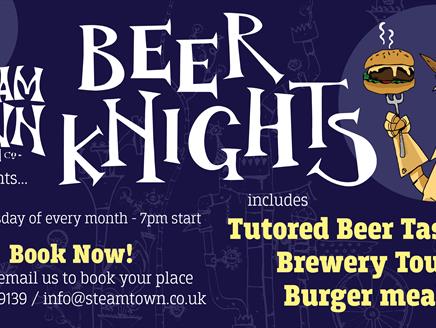 Beer Knights - Brewery Tour & Beer Tasting at Steam Town Brew Co
