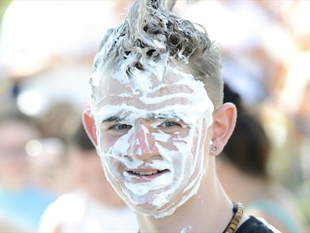Custard Pie Fight at Sandy Balls Holiday Village