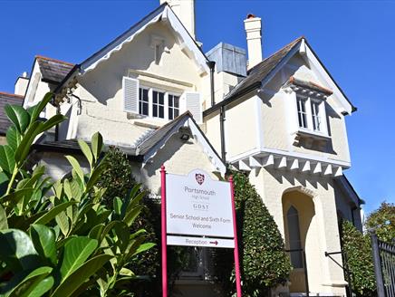 The exterior of Portsmouth High School GDST