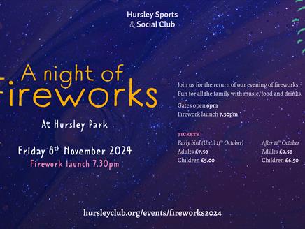 A night of Fireworks at Hursley Sports and Social Club