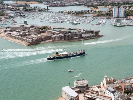 Steamship Shieldhall entering Portsmouth Harbout, pic Tony Hicks