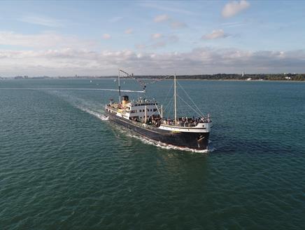 Steamship Shieldhall Solent Cruise to see the New Forest Coast and Hurst Castle
