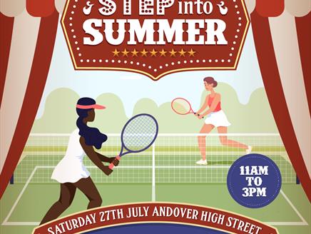 Step into summer Andover poster