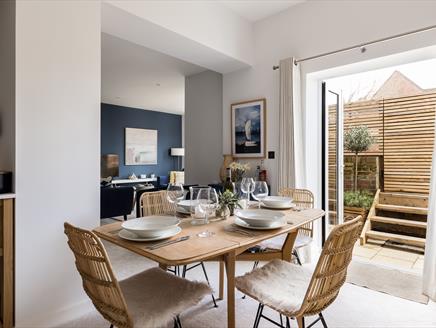 Dining area at The Old Bank, a New Forest Holiday Cottage