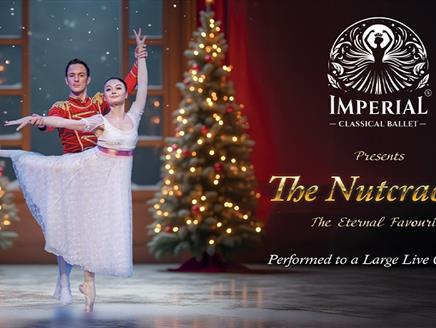 Two ballet dancers from a production of The Nutcracker.