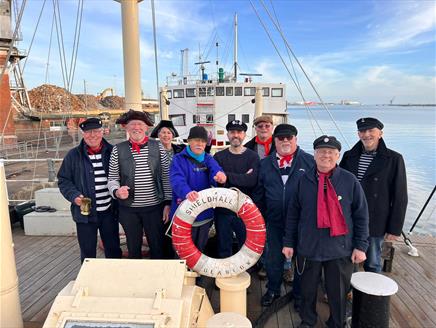 Steamship Shieldhall Steam to the Solent Cruise with the Southampton Salty Sea Dogs Shanty Band