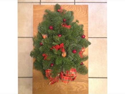 Christmas Tree Door Arrangement at Fareham Library