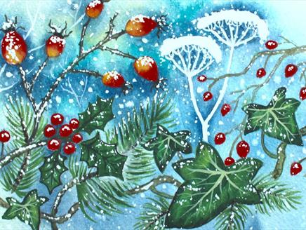 Winter Berries & Rosehips- A Watercolour Christmas Card Workshop
