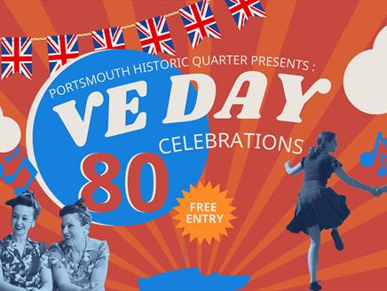 Poster illustration for VE Day at Portsmouth Historic Quarter