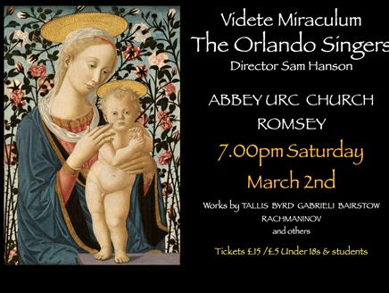 Concert The Orlando Singers at Romsey URC Church