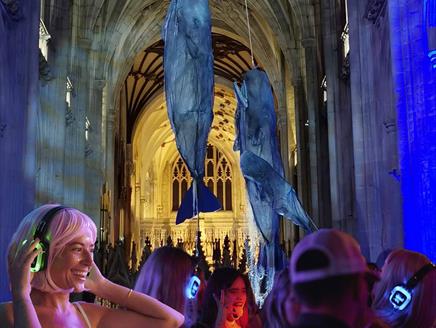 Silent disco under the Whales