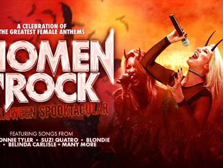 Poster for the Women in Rock Halloween Spooktacular!