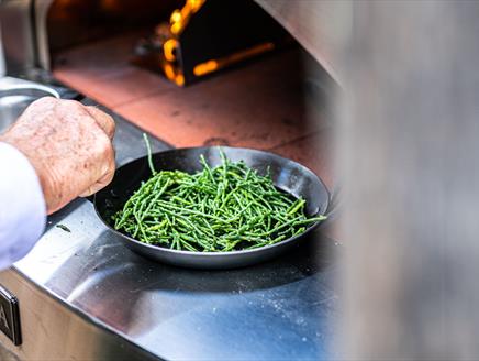 Vegetarian on the Fire at Season Cookery School, Lainston House