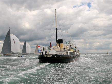 Steamship Shieldhall Cowes Week sailing to the Solent