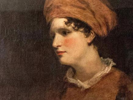 Antique painting of a female writer