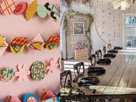 Lower Norton Flower Farm, Paper Garlands