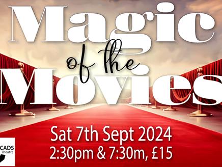 Magic of the Movies poster with red carpet background