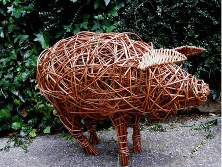 Willow Piglet Sculpture Workshop at Portchester Parish Hall