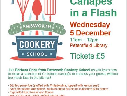 Christmas Canapes in a Flash at Petersfield Library