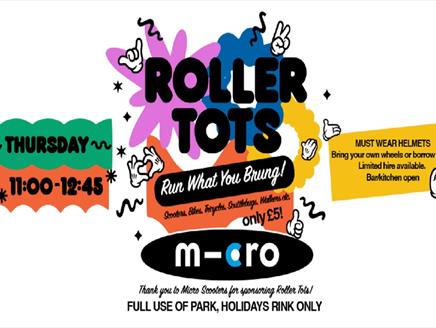 Poster for roller tots sessions.