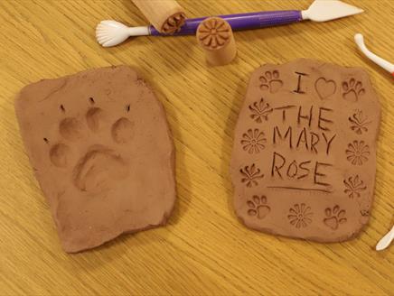 Hands on History: Paw print tiles and Summer Storytelling at The Mary Rose