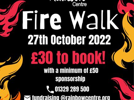 Fire Walk at the Rainbow Centre Fareham