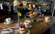 Tea and cakes served on board HMS Warrior