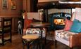 Cosy fireplace in The White Hart, Lymington