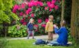Family at Hinton Ampner House and Garden