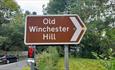 The Monarch's Way - Old Winchester Hill Signage