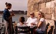 Eating at the water's edge at The Canteen Deck