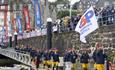 Clipper 2023-24 Race crew parade to their yachts in Oban ahead of the final race of the circumnavigation - photo credit Martin Shields