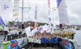 Crew of Clipper 2023-24 Race gather for final race from Oban to Portsmouth - photo credit Martin Shields