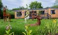 Exterior of accommodation at Sandy Balls in the New Forest