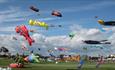 Photograph of kites in the air above Southsea Common for the Portsmouth International Kite Festival