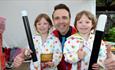 Silly Scott and children at Port Solent