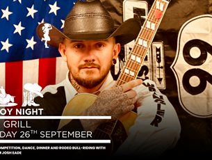 Cowboy Night Dinner with live music from Josh Eade at Sky Park Farm