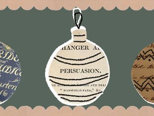 Jane Austen themed baubles 