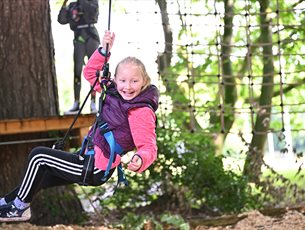 child on a zipline